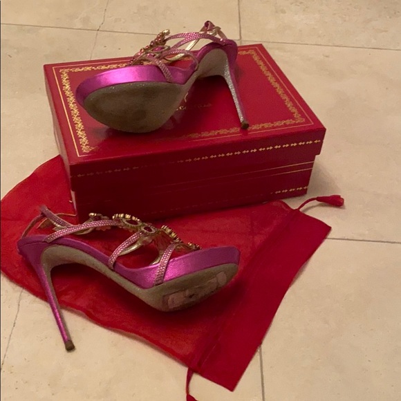 Rene Caovilla jeweled scrappy heels size 38 - Picture 5 of 5